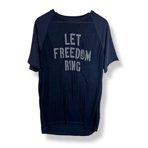 John Varvatos USA Let Freedom Ring‎ Graphic Tee Mens Size Large Navy Streetwear